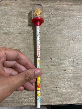 Vintage 1990 The Simpsons Maggie & Lisa Character Pencil with Red Dome Top